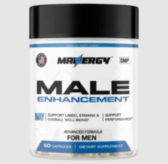 MANERGY Male Enhancement bottle — 60 capsules dietary supplement